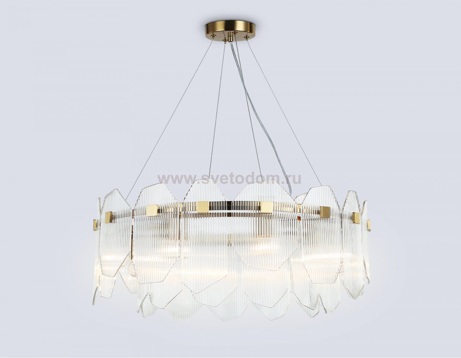 LH31253/8 BS/CL латунь/прозрачный E14*8 max 40W D650*270