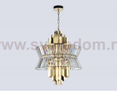 LH41017/12 BS/CL латунь/прозрачный E14*12 max 40W D560*660