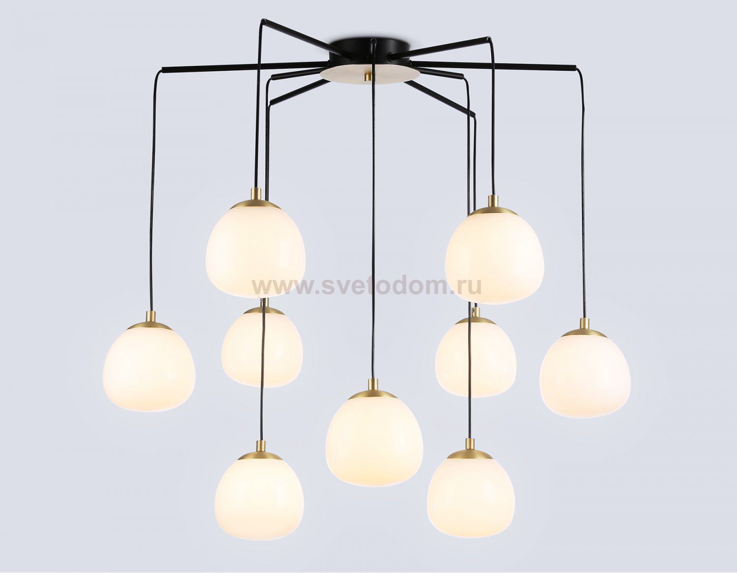 LH51001/6+3 SGD/BK/FR золотой песок/черный /белый матовый G9*9 max 28W D750*700