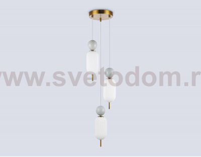 LH53102/3 BS/GR/FR латунь/серый/белый матовый G9*3 max 28W D260*1525