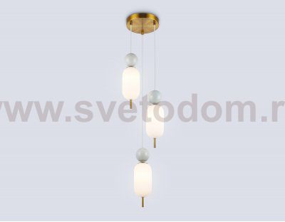 LH53102/3 BS/GR/FR латунь/серый/белый матовый G9*3 max 28W D260*1525