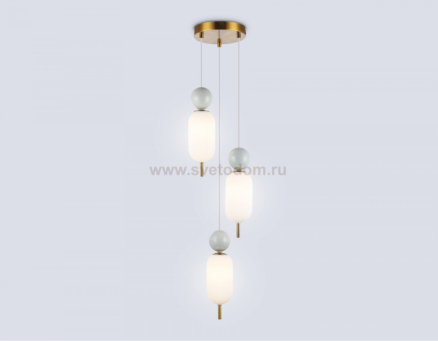 LH53102/3 BS/GR/FR латунь/серый/белый матовый G9*3 max 28W D260*1525