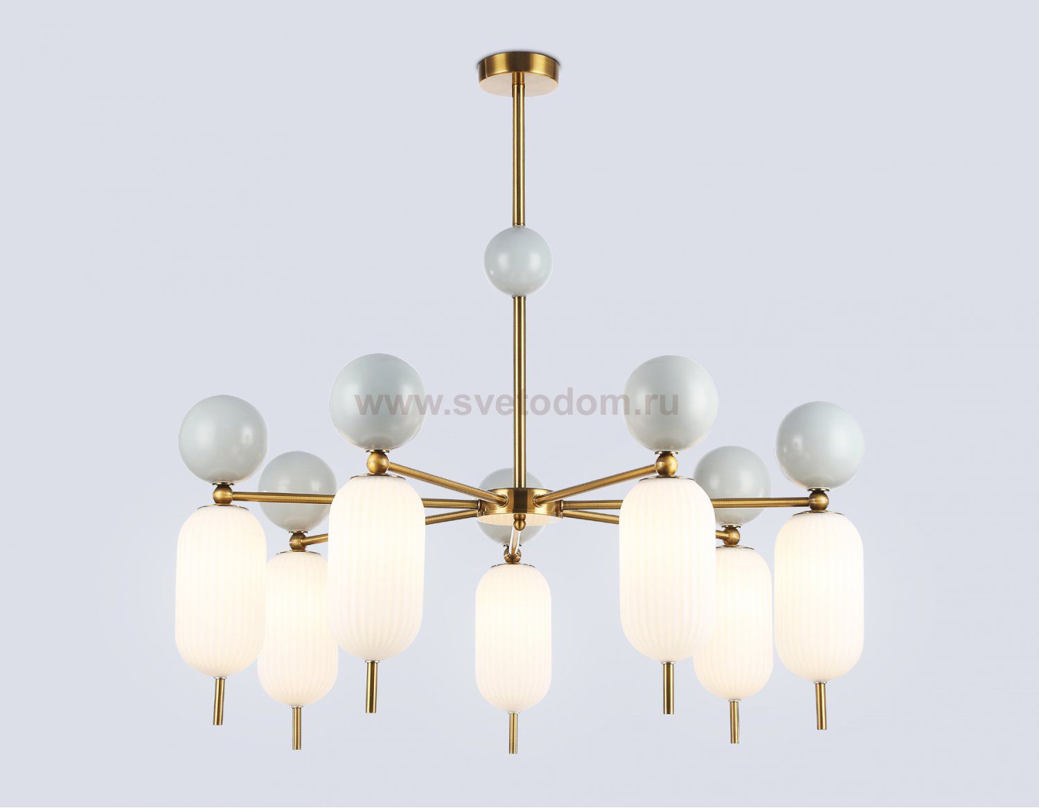 LH53106/7 BS/GR/FR латунь/серый/белый матовый G9*7 max 28W D800*800