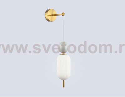 LH53108 BS/GR/FR латунь/серый/белый матовый G9 max 28W 100*200*570