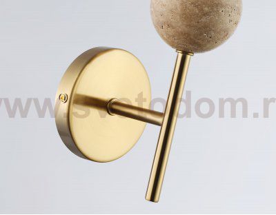 Настенный светильник с мрамором Ambrella LH53254 BS/FR латунь/белый матовый E14 max 40W 110*100*400