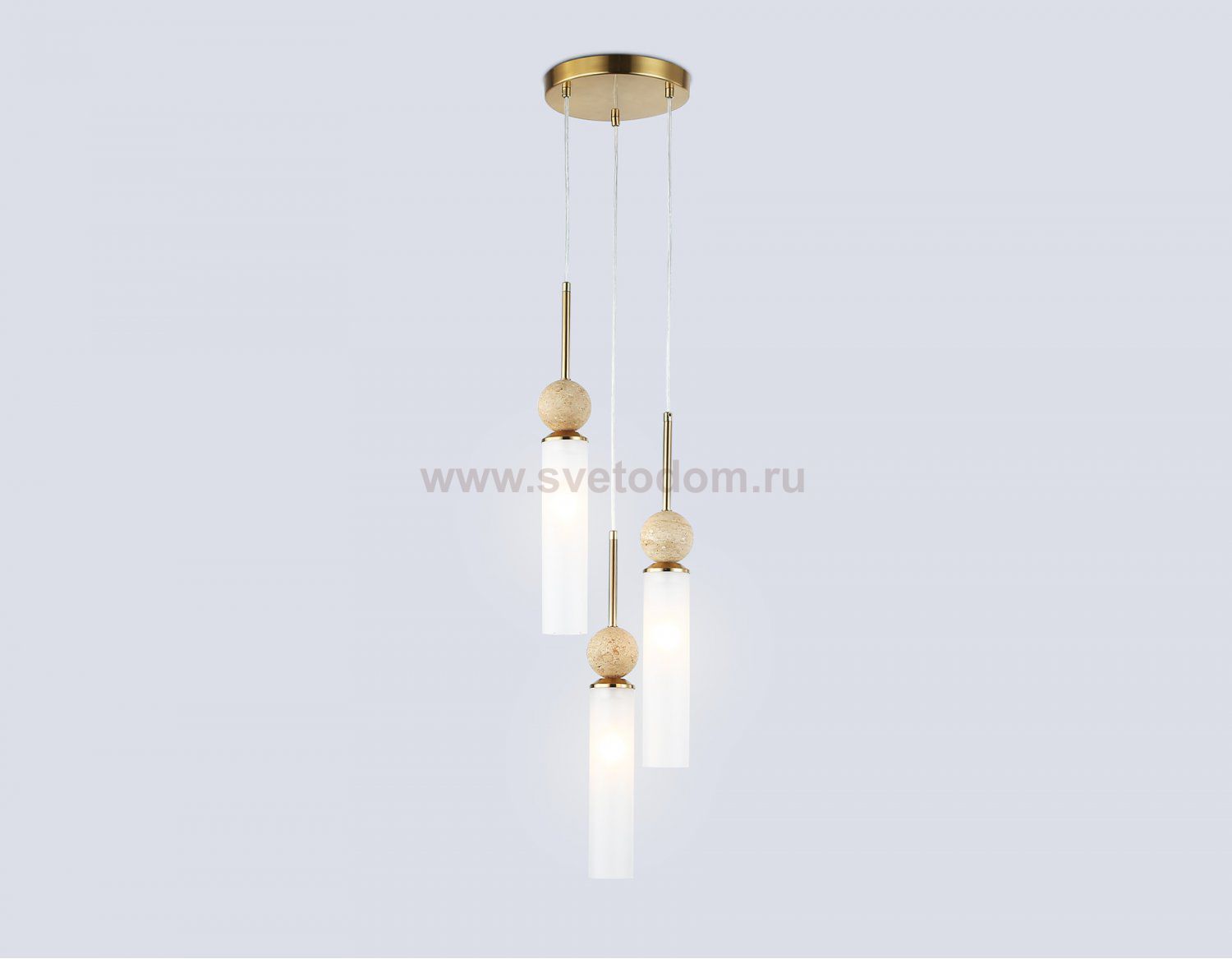 LH53257/3 BS/FR латунь/белый матовый E14*3 max 40W D230*1000