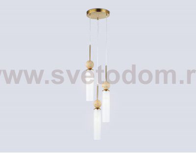 LH53257/3 BS/FR латунь/белый матовый E14*3 max 40W D230*1000