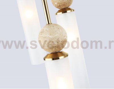 LH53259/5 BS/FR латунь/белый матовый E14*5 max 40W D330*1200