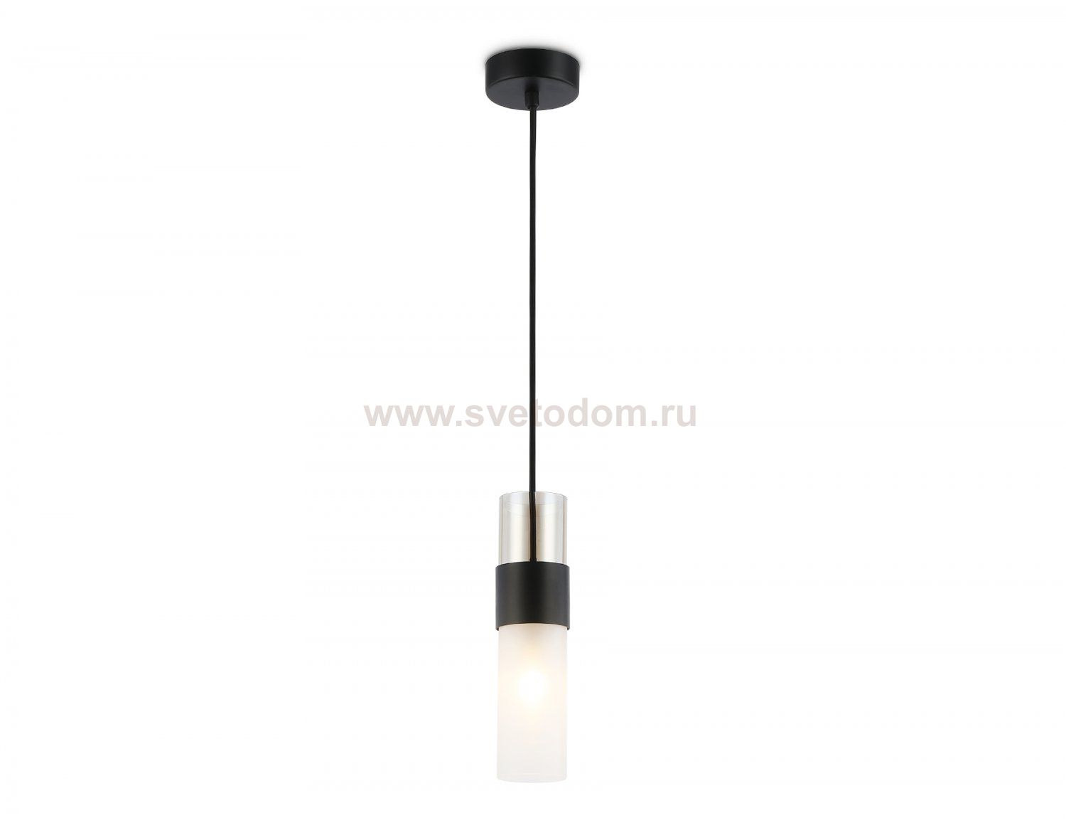 Подвесной светильник Ambrella LH55101 BK/FR/TI черный/белый матовый/янтарь E14 max 40W D55*1500