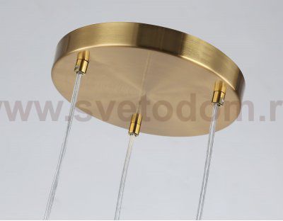 Подвесной светильник Ambrella LH55112/3 BS/FR/TI латунь/белый матовый/янтарь E14*3 max 40W D220*1200