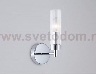 Настенный светильник со стеклянным плафоном Ambrella LH55154 CH/CL хром/прозрачный E14 max 40W 155*100*245