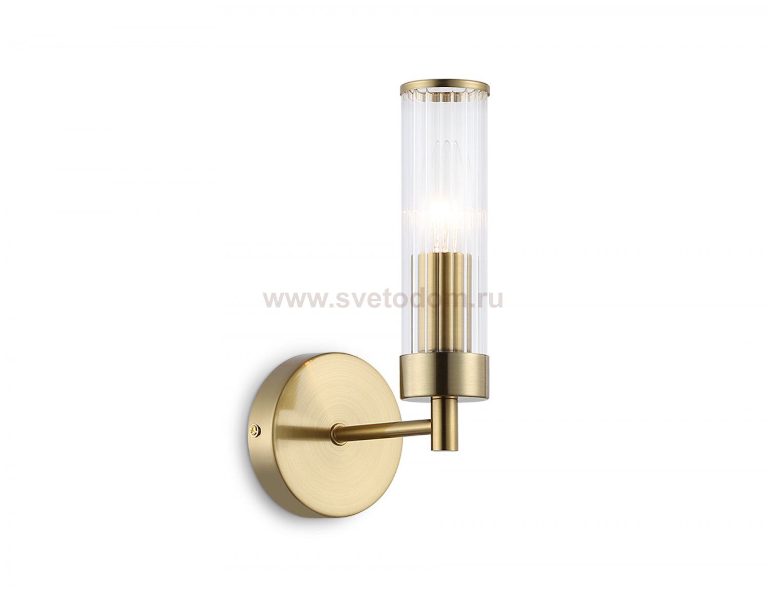 Настенный светильник со стеклянным плафоном Ambrella LH55164 BS/CL латунь/прозрачный E14 max 40W 155*100*245