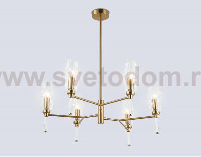 LH55201/6 BS/CL латунь/прозрачный E14*6 max 40W D660*520
