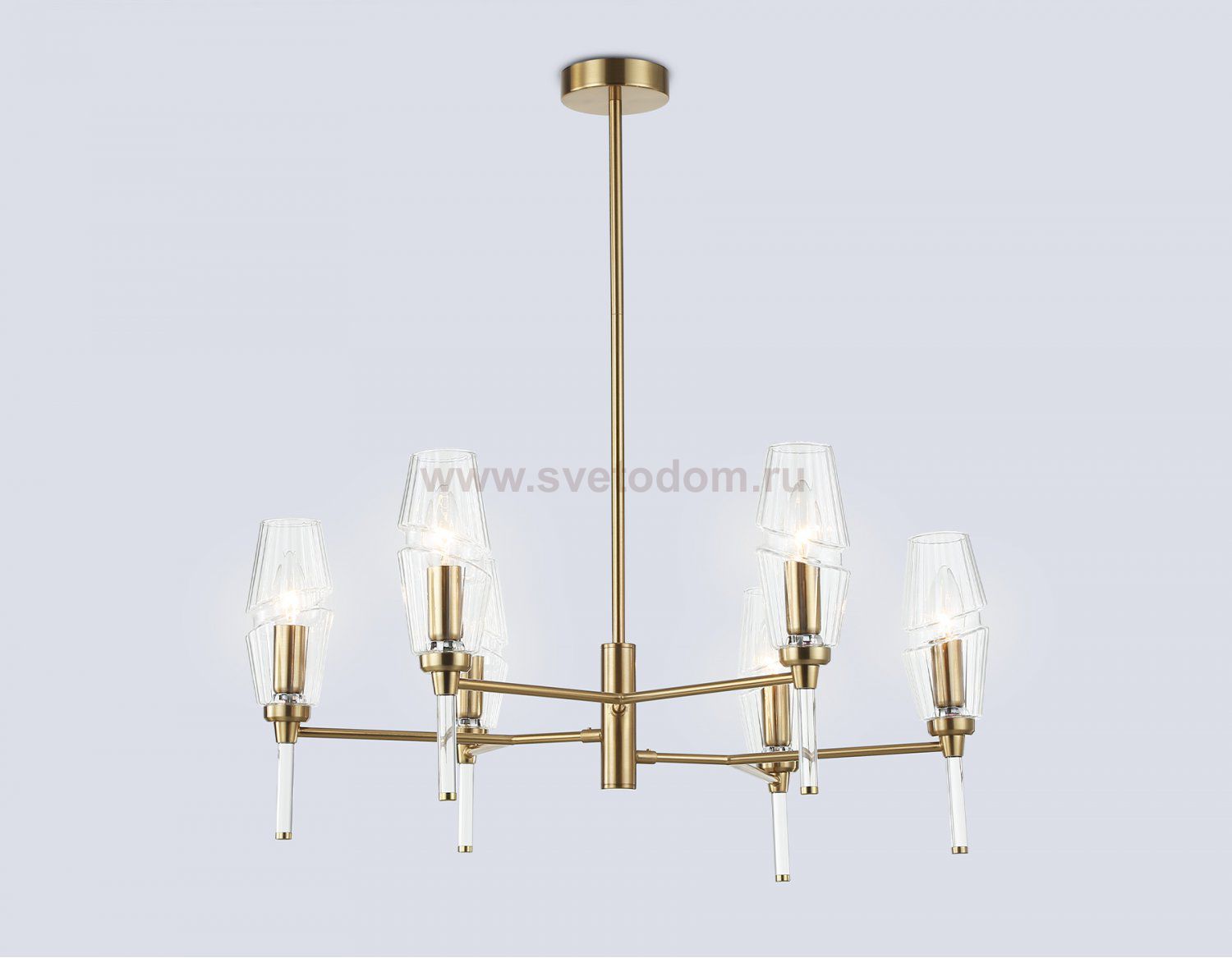 LH55201/6 BS/CL латунь/прозрачный E14*6 max 40W D660*520
