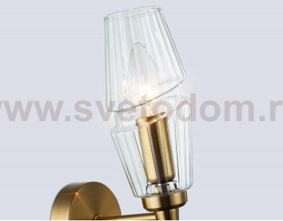 LH55204 BS/CL латунь/прозрачный E14 max 40W 150*80*280