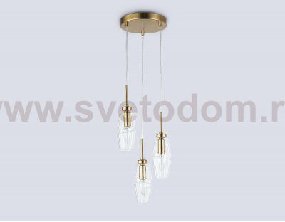 LH55210/3 BS/CL латунь/прозрачный E14*3 max 40W D240*470