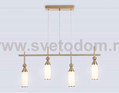 Подвесной светильник Ambrella LH55274/4 BS/FR латунь/белый матовый E14*4 max 40W 845*65*1150