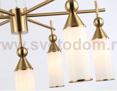 Подвесная люстра Ambrella LH55278/7 BS/FR латунь/белый матовый E14*7 max 40W D640*1390