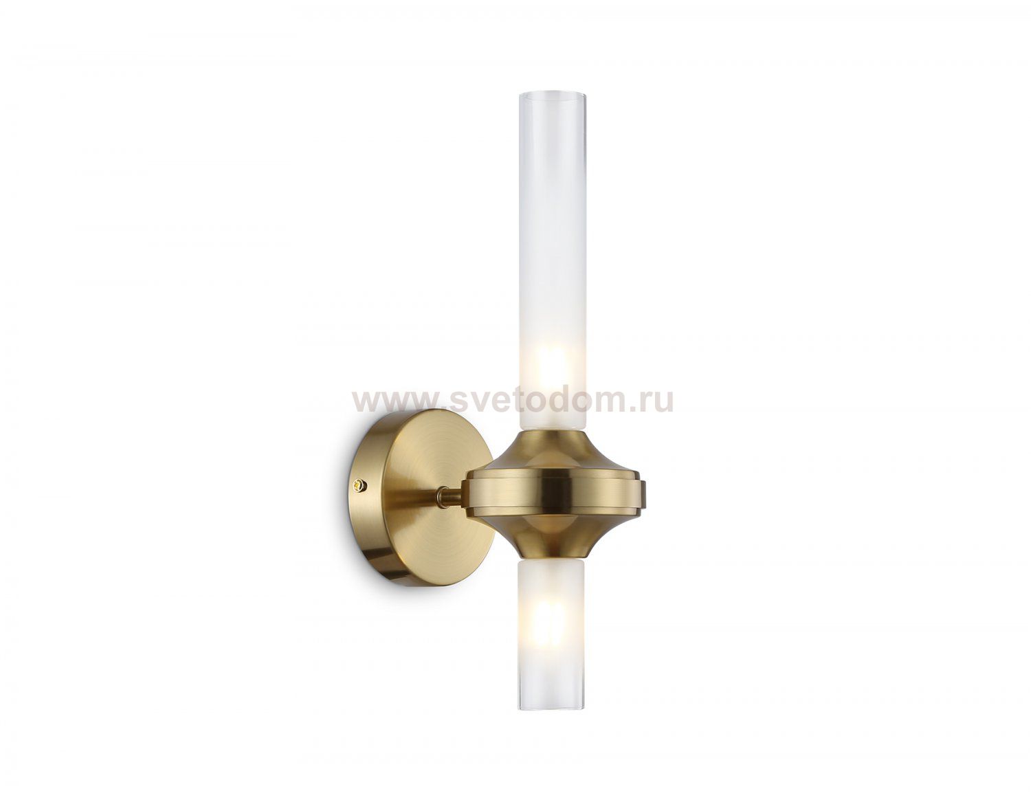 Настенный светильник Ambrella LH55362/2 BS/CL латунь/прозрачный G9/2 max 30W 150*100*320