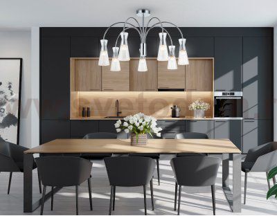 LH55653/7 СH/CL хром/прозрачный E14*7 max 40W D745*460