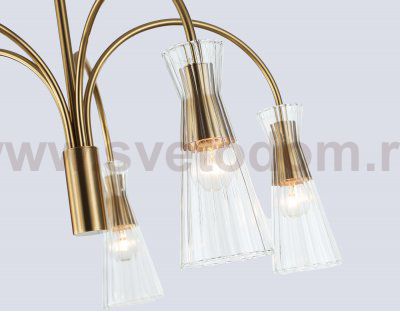 LH55701/5 BS/CL латунь/прозрачный E14*5 max 40W D600*440