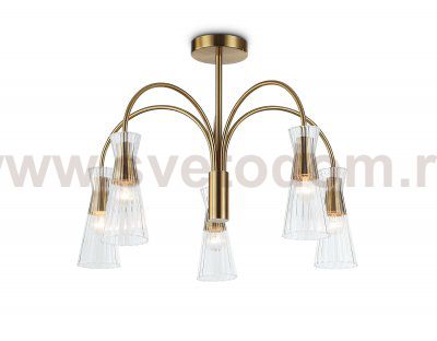 LH55701/5 BS/CL латунь/прозрачный E14*5 max 40W D600*440