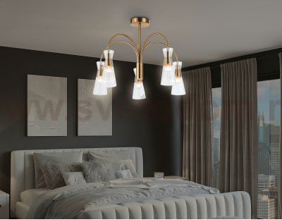 LH55701/5 BS/CL латунь/прозрачный E14*5 max 40W D600*440