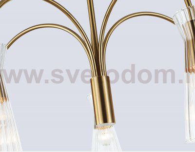 LH55701/5 BS/CL латунь/прозрачный E14*5 max 40W D600*440