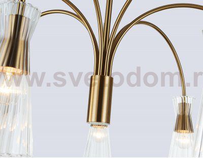 LH55703/7 BS/CL латунь/прозрачный E14*7 max 40W D745*460