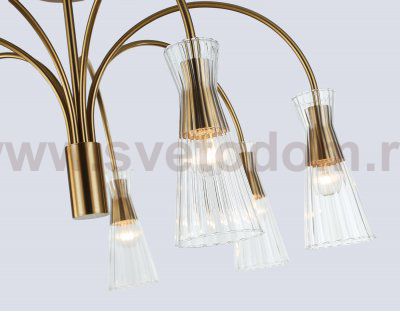 LH55703/7 BS/CL латунь/прозрачный E14*7 max 40W D745*460