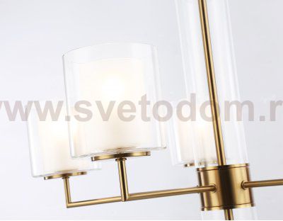 Подвесная люстра Ambrella LH56011/5 BS/FR латунь/белый матовый E14*5 max 40W D640*1260