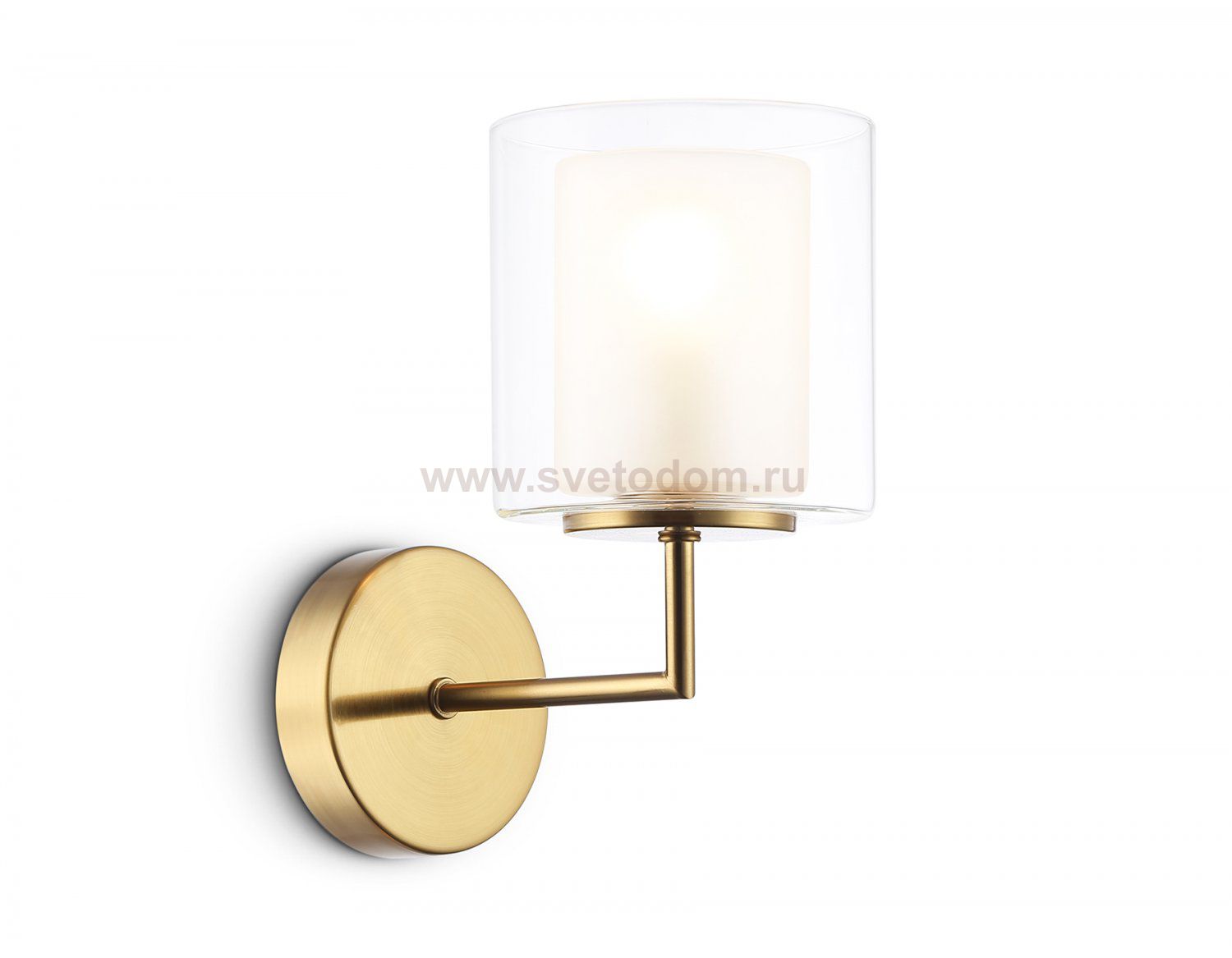 Настенный светильник Ambrella LH56015 BS/FR латунь/белый матовый E14 max 40W 190*120*220