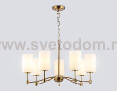 Подвесная люстра Ambrella LH56053/7 BS/FR латунь/белый матовый E14*7 max 40W D680*950