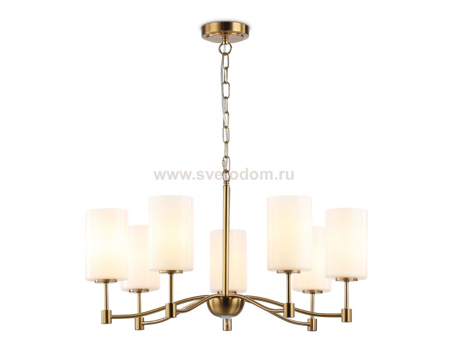 Подвесная люстра Ambrella LH56053/7 BS/FR латунь/белый матовый E14*7 max 40W D680*950