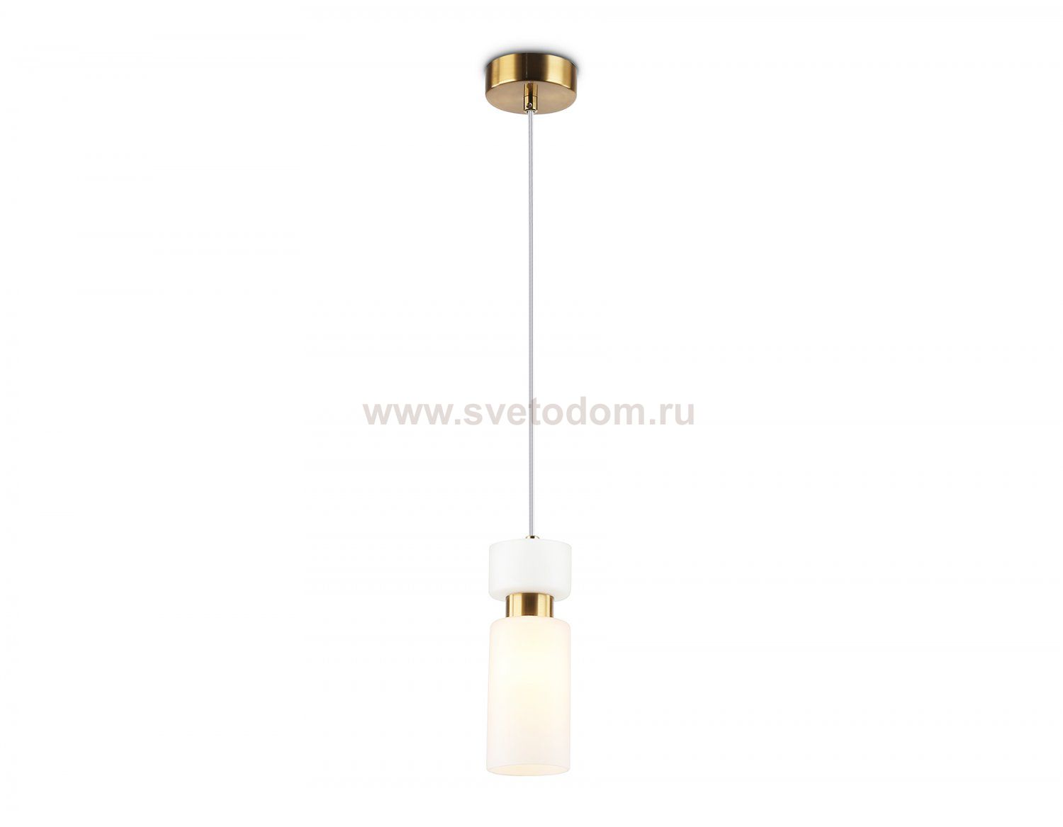 Подвесной светильник Ambrella LH56122 BS/FR латунь/белый матовый E14 max 40W D65*1500