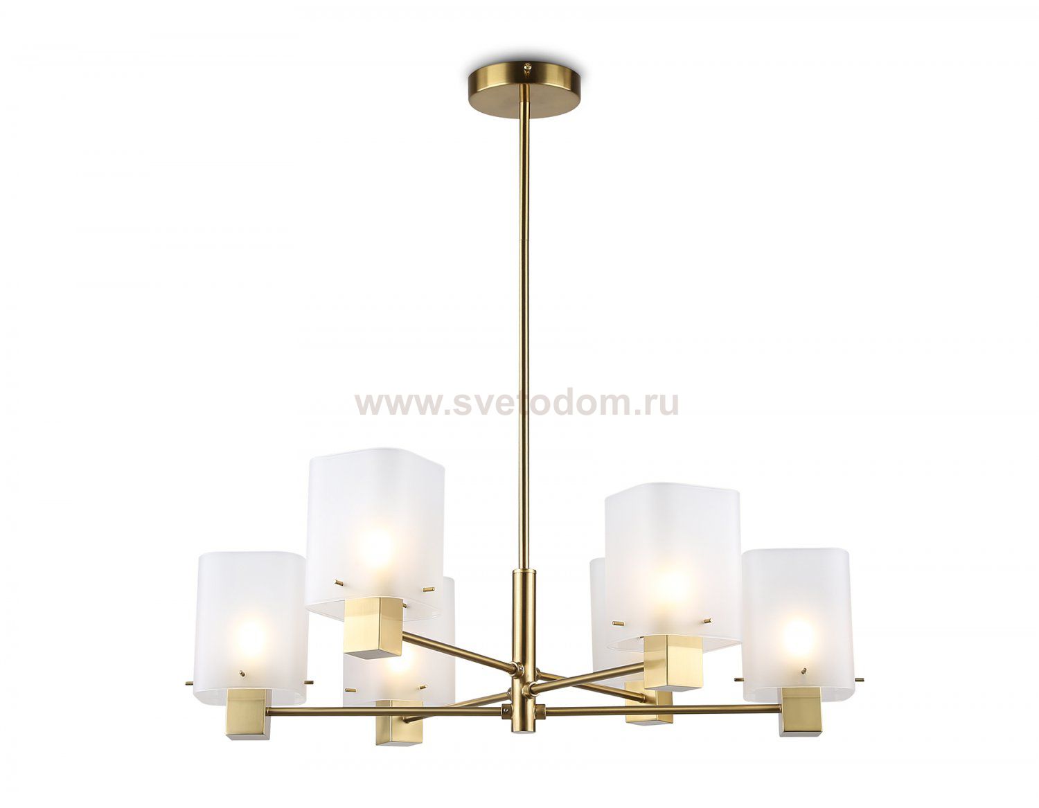 Подвесная люстра Ambrella LH57031/6 BS/SM латунь/дымчатый E14/6 max 40W D690*690