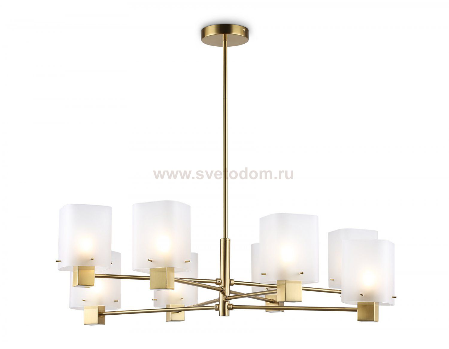 Подвесная люстра Ambrella LH57033/8 BS/SM латунь/дымчатый E14/8 max 40W D830*710