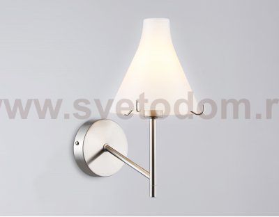 Настенный светильник Ambrella LH57127 SN/FR никель/белый матовый E14 max 40W 210*150*280