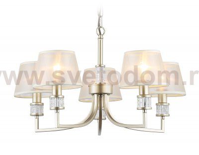 Подвесная люстра с абажурами Ambrella LH71214/5 CGD золото E14/5 max 40W D620*740