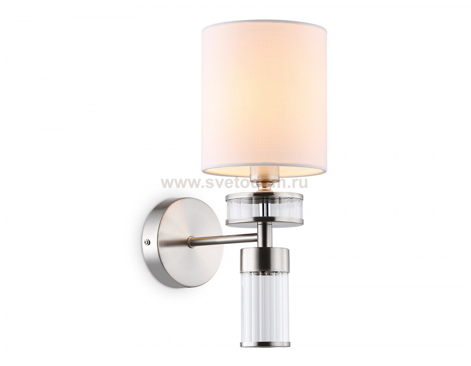 Настенный светильник с абажуром Ambrella LH71295 SN/WH никель/белый E14 max 40W 210*130*340