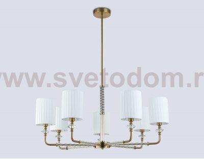 LH71503/7 BS/FR латунь/белый матовый E14*7 max 40W D840*640