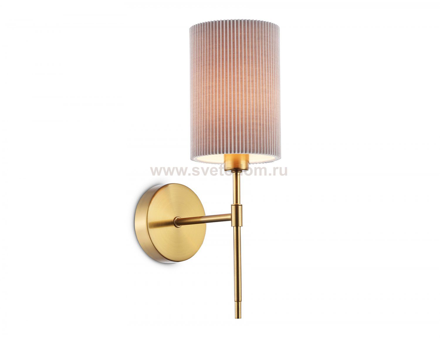 Настенный светильник с абажуром Ambrella LH72385 BS/GR латунь/серый E14 max 40W 190*110*340