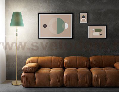 LH75059 BS/GN латунь/зеленый E27 max 60W D300*1550