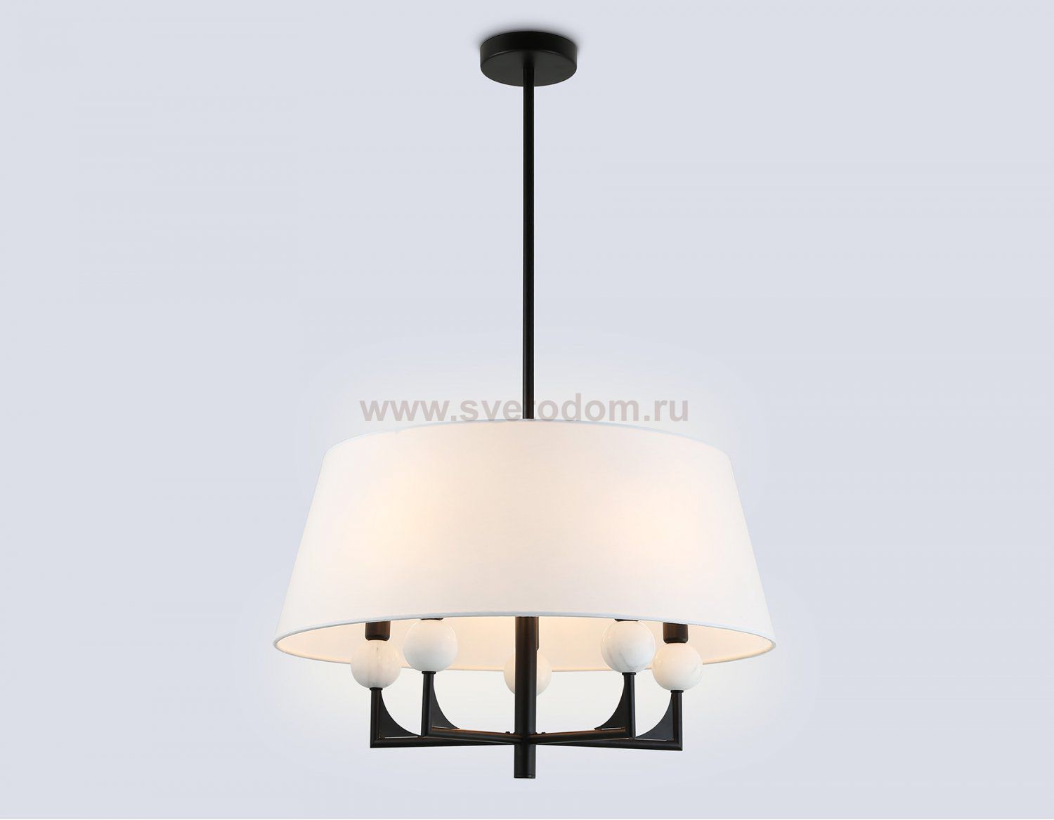 LH75150/5 BK/FR черный/белый матовый E14*5 max 40W D580*590