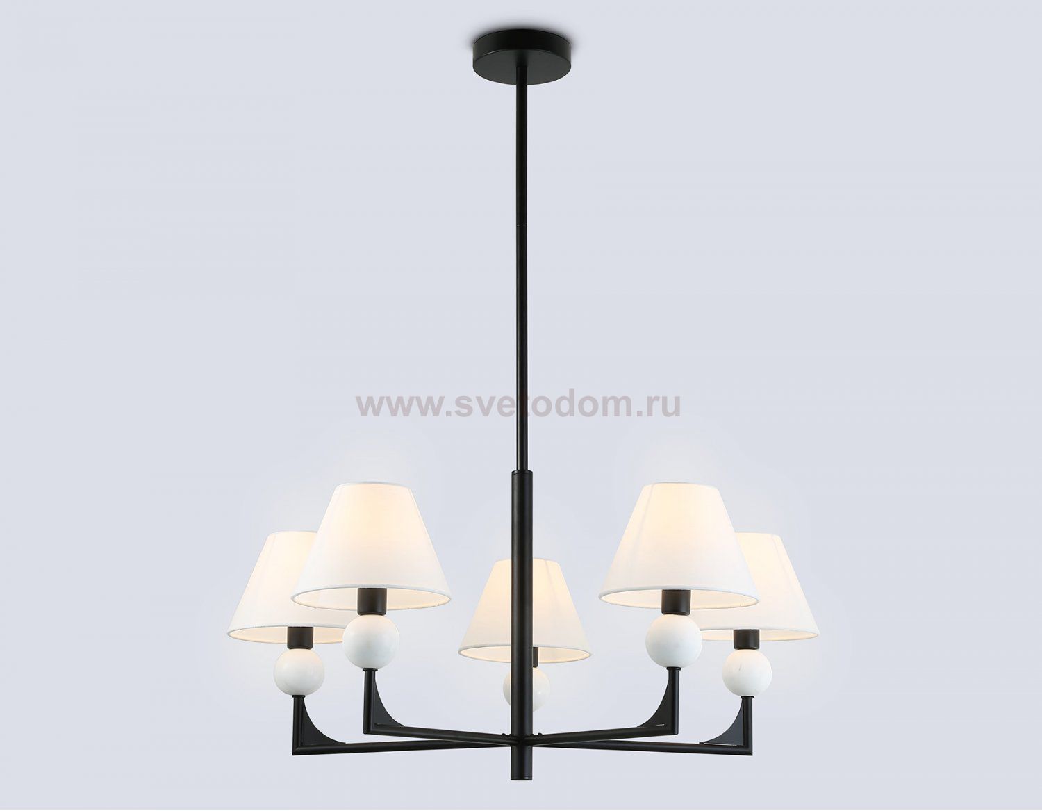 LH75153/5 BK/FR черный/белый матовый E14*5 max 40W D730*580