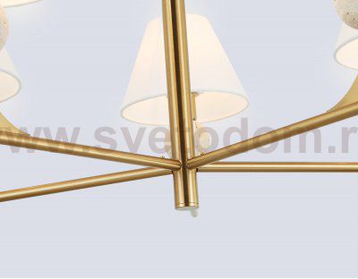 LH75159/5 BS/FR латунь/белый матовый E14*5 max 40W D730*580