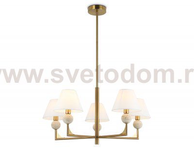 LH75159/5 BS/FR латунь/белый матовый E14*5 max 40W D730*580