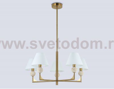 LH75159/5 BS/FR латунь/белый матовый E14*5 max 40W D730*580