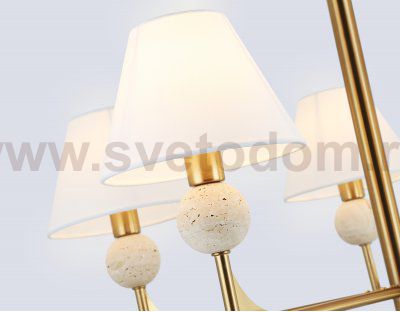 LH75159/5 BS/FR латунь/белый матовый E14*5 max 40W D730*580