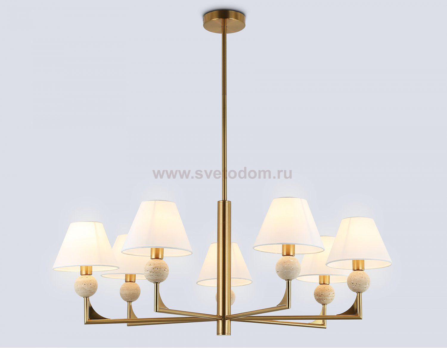 LH75162/7 BS/FR латунь/белый матовый E14*7 max 40W D890*580